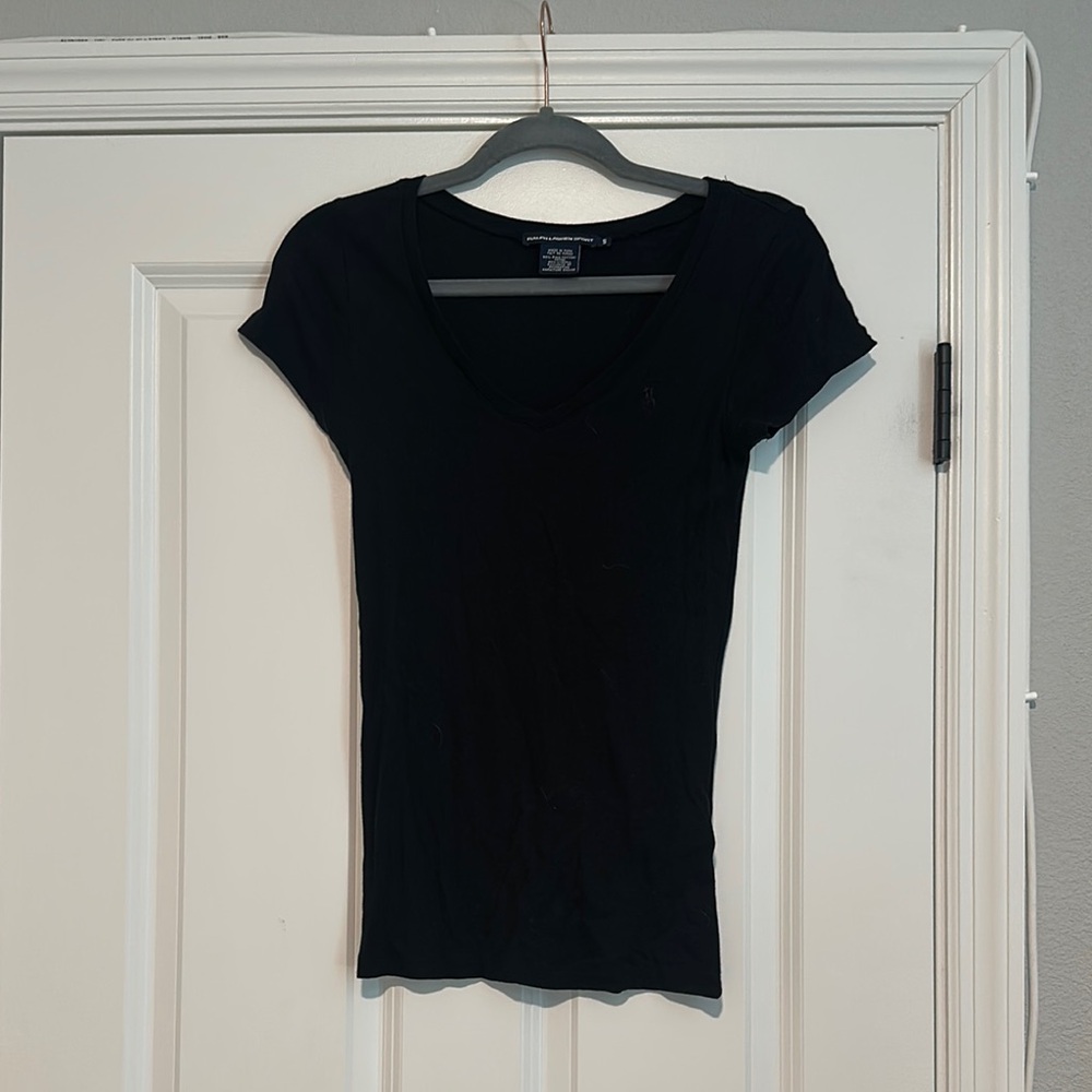 Ralph Lauren Black Fitted Short Sleeve Tee